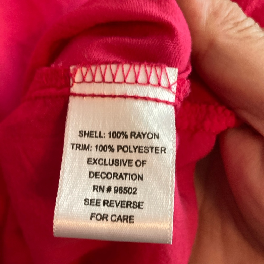 Krazy Kat Pink and White Embellished 3/4 Sleeve Blouse Size 2X - Picture 3 of 4